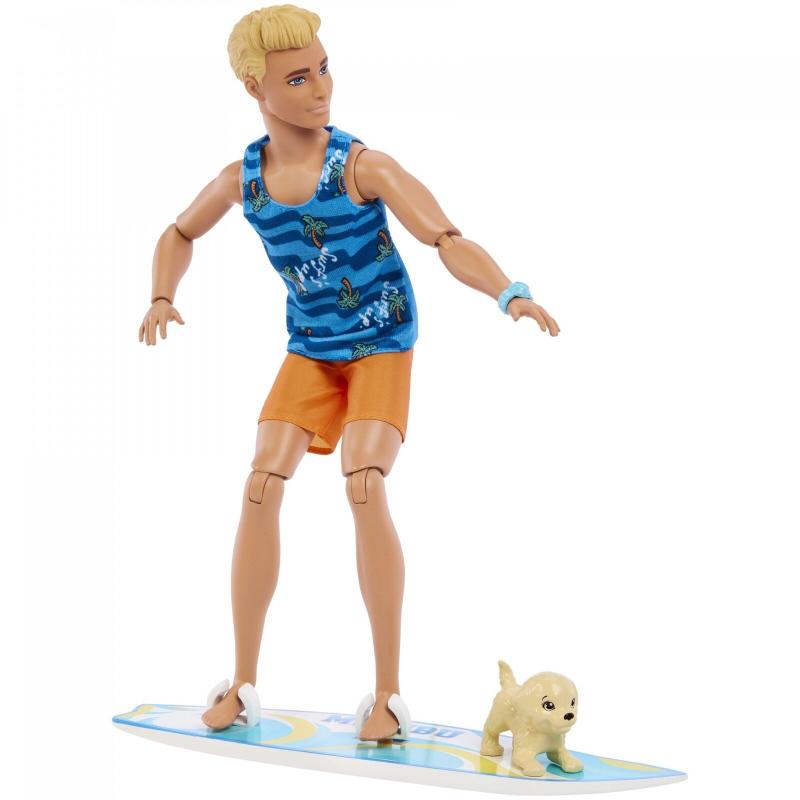 Boneco Barbie Ken com Prancha de Surf Mattel HPT50 - Boneco Ken